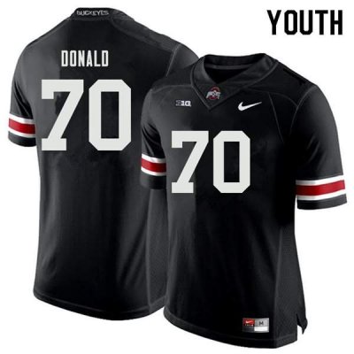 Youth Ohio State Buckeyes #70 Noah Donald Black Nike NCAA College Football Jersey Cheap SNM0044BQ